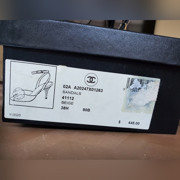 Chanel Velvet Tan Ankle Strap Sandal ( Size 8.5) - Picture 8 of 8